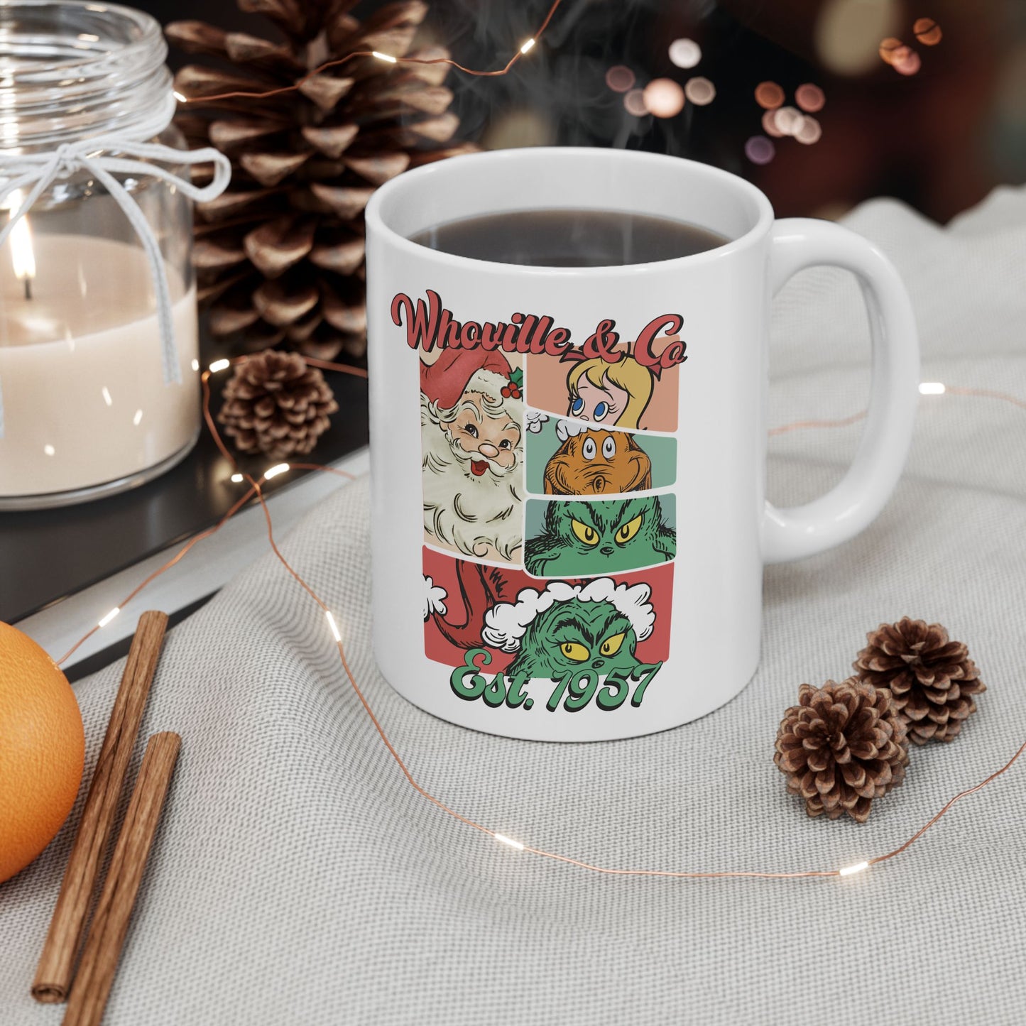 Retro Whoville Ceramic Mug, (11oz)/ Christmas Movie Mug