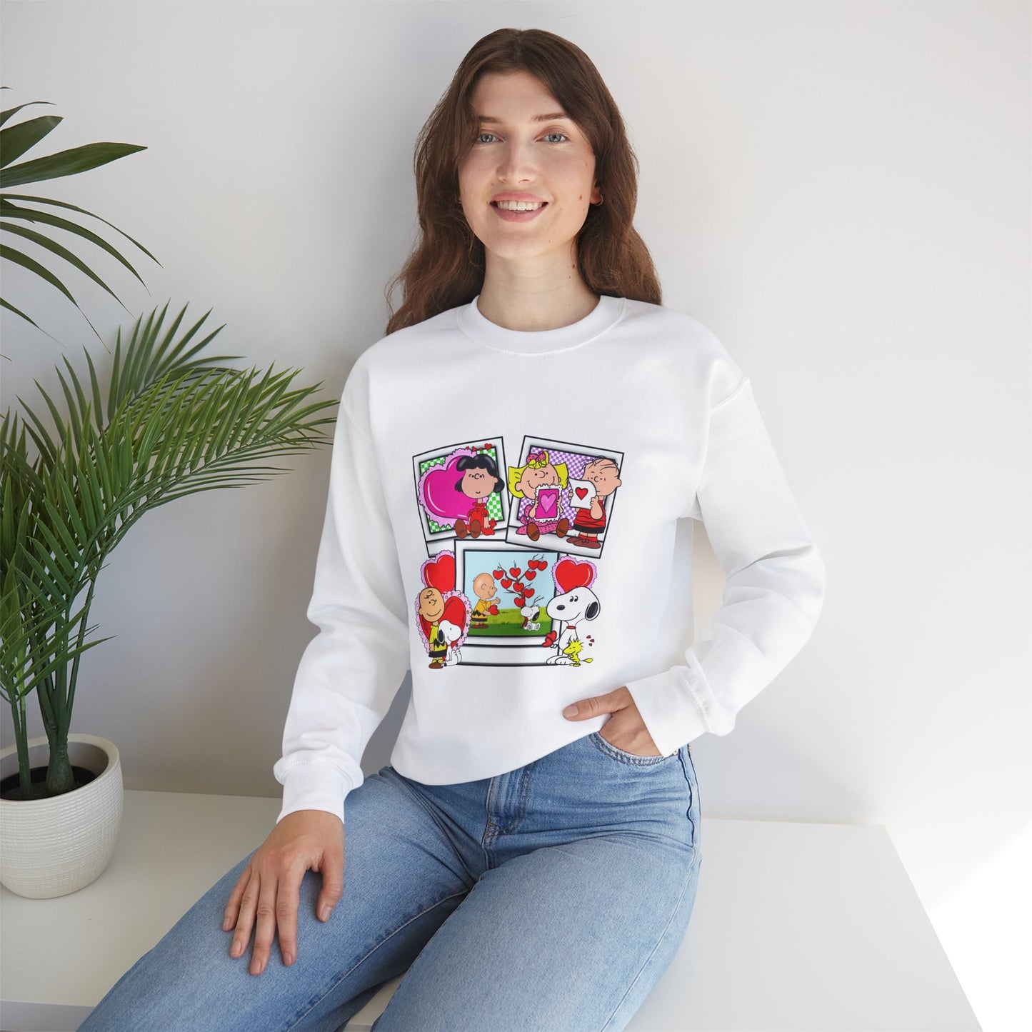 Valentine's Day Unisex Crewneck Sweatshirt/Charlie Brown