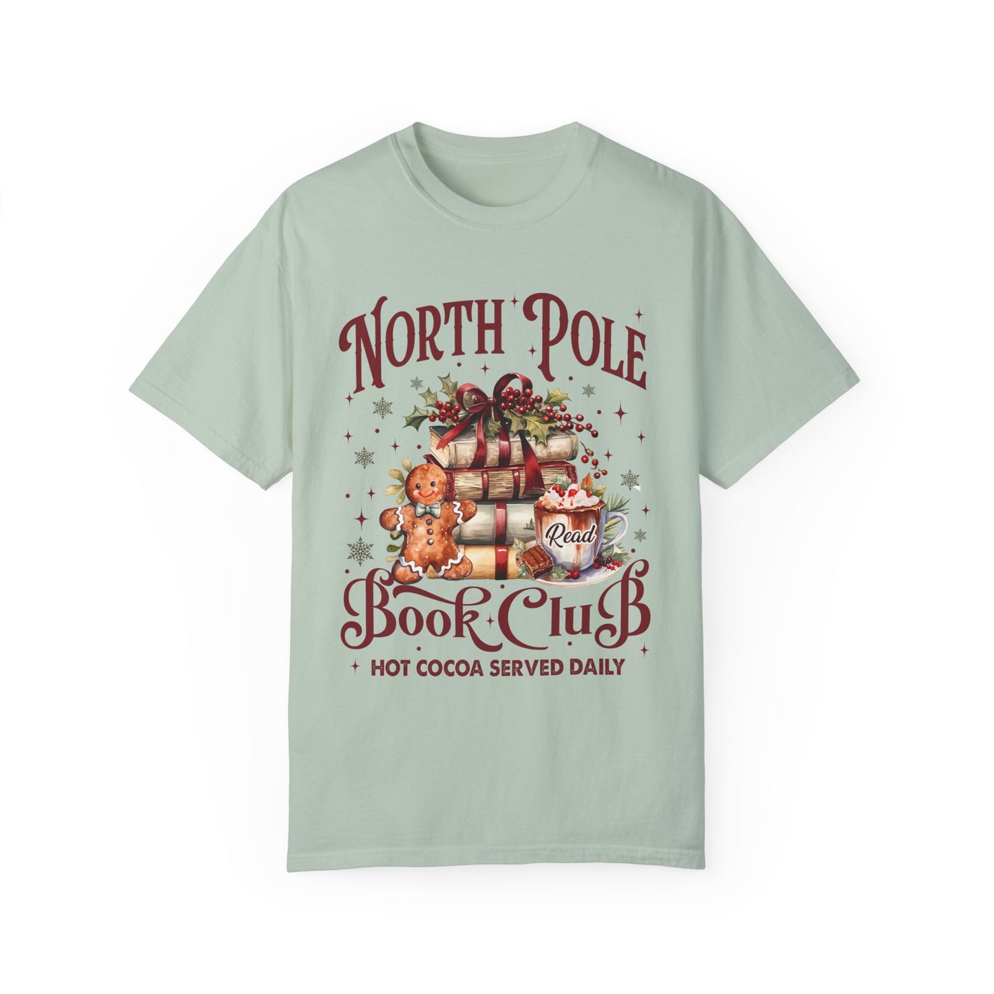 Christmas Comfort Color Tee/North Pole T-Shirt/Reading t-shirt/Christmas Reading Tee/Book Club T-Shirt