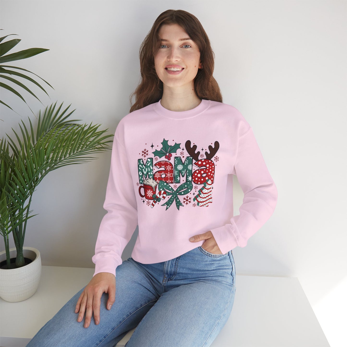 Mama Christmas Unisex Crewneck Sweatshirt