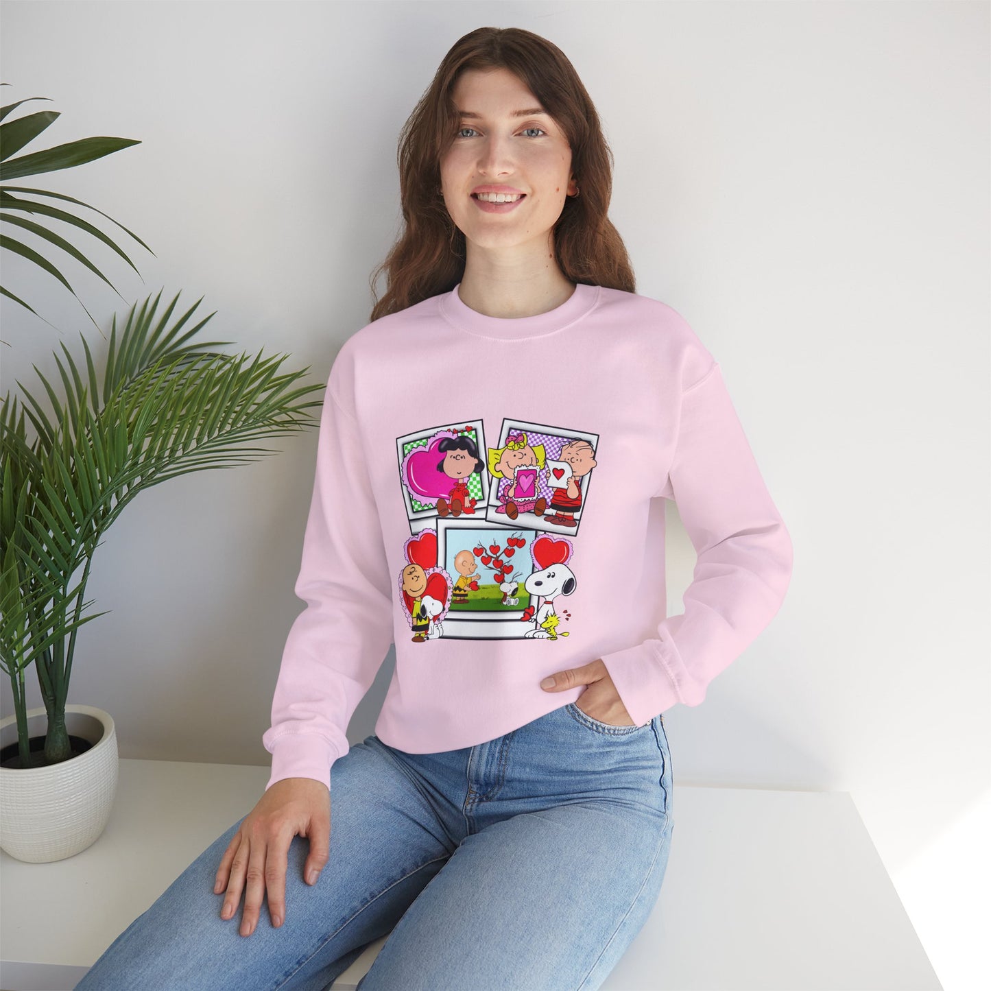 Valentine's Day Unisex Crewneck Sweatshirt/Charlie Brown