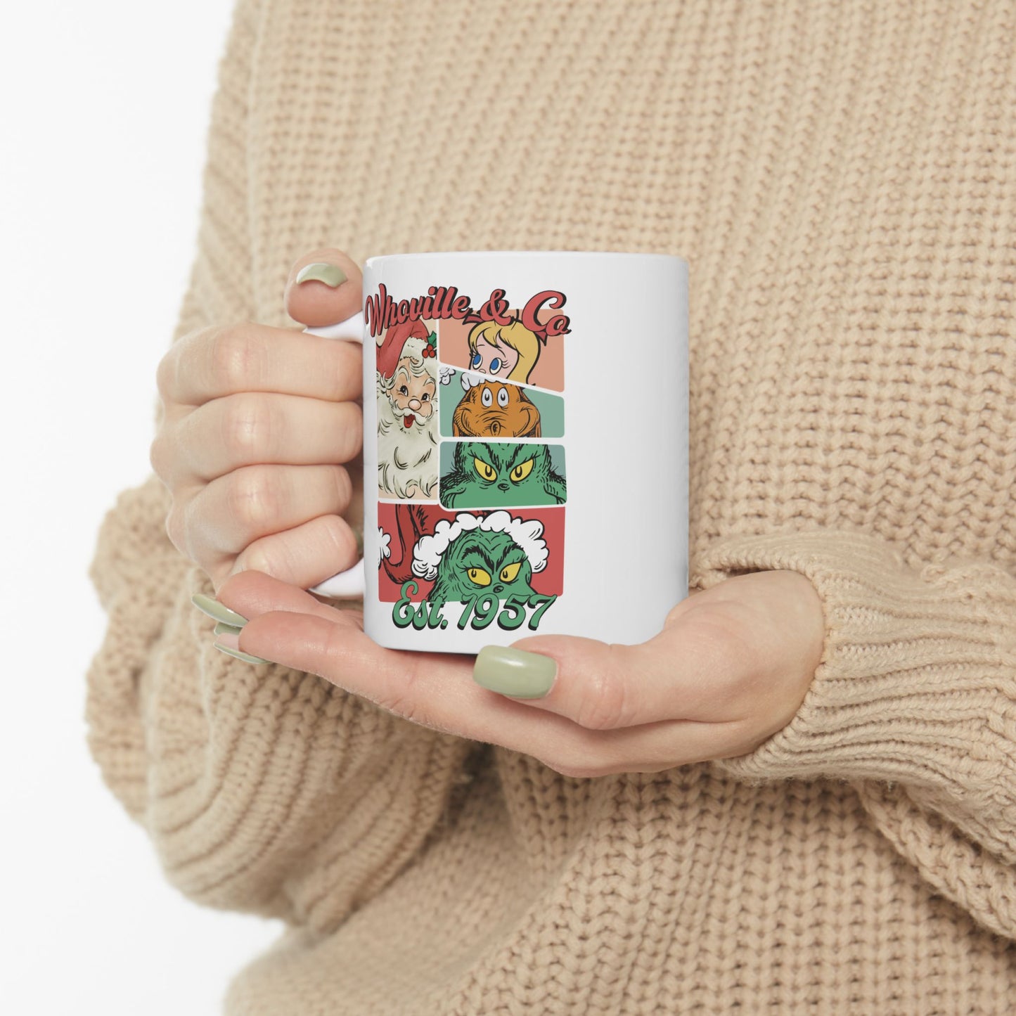 Retro Whoville Ceramic Mug, (11oz)/ Christmas Movie Mug