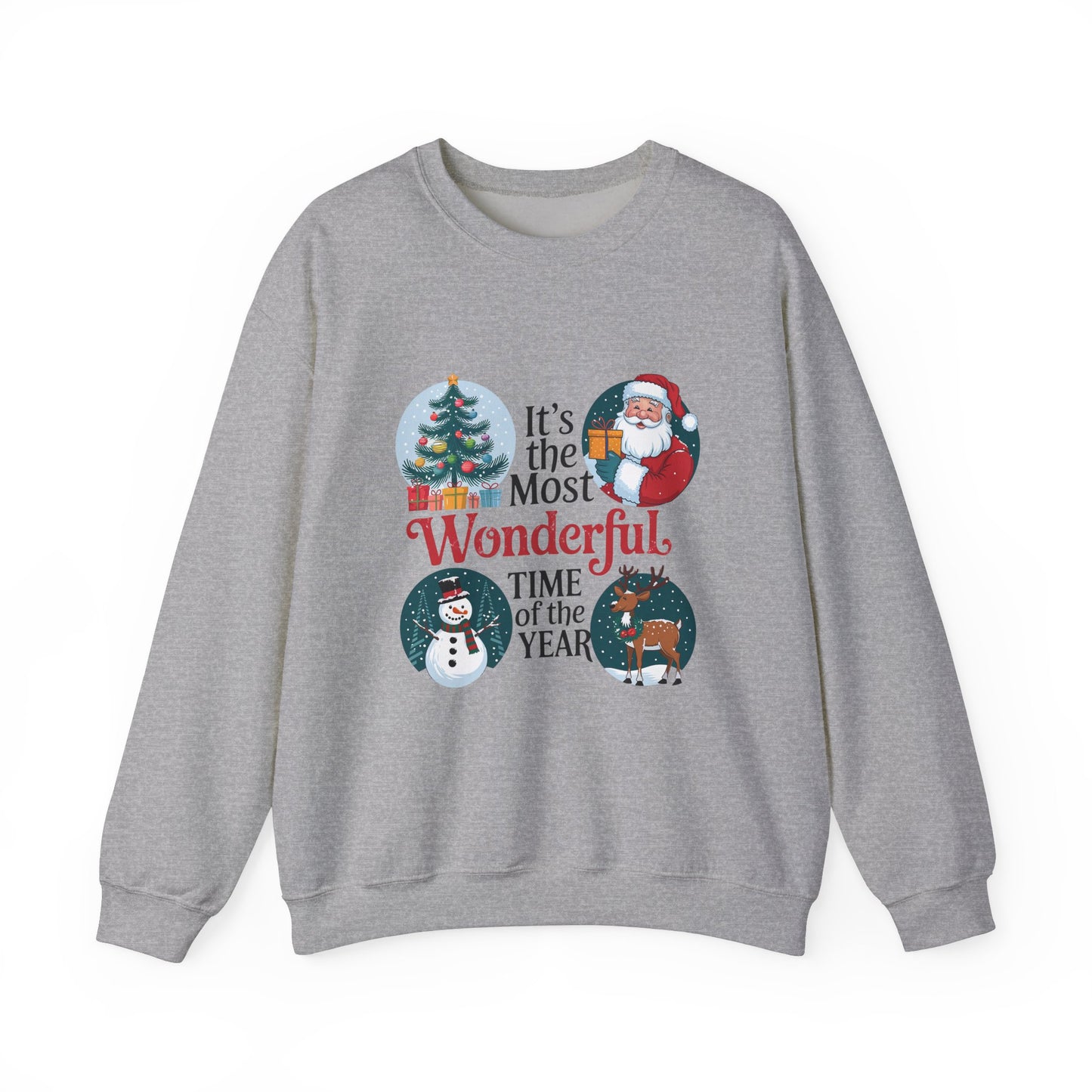 Retro Christmas Unisex Heavy Blend™ Crewneck Sweatshirt