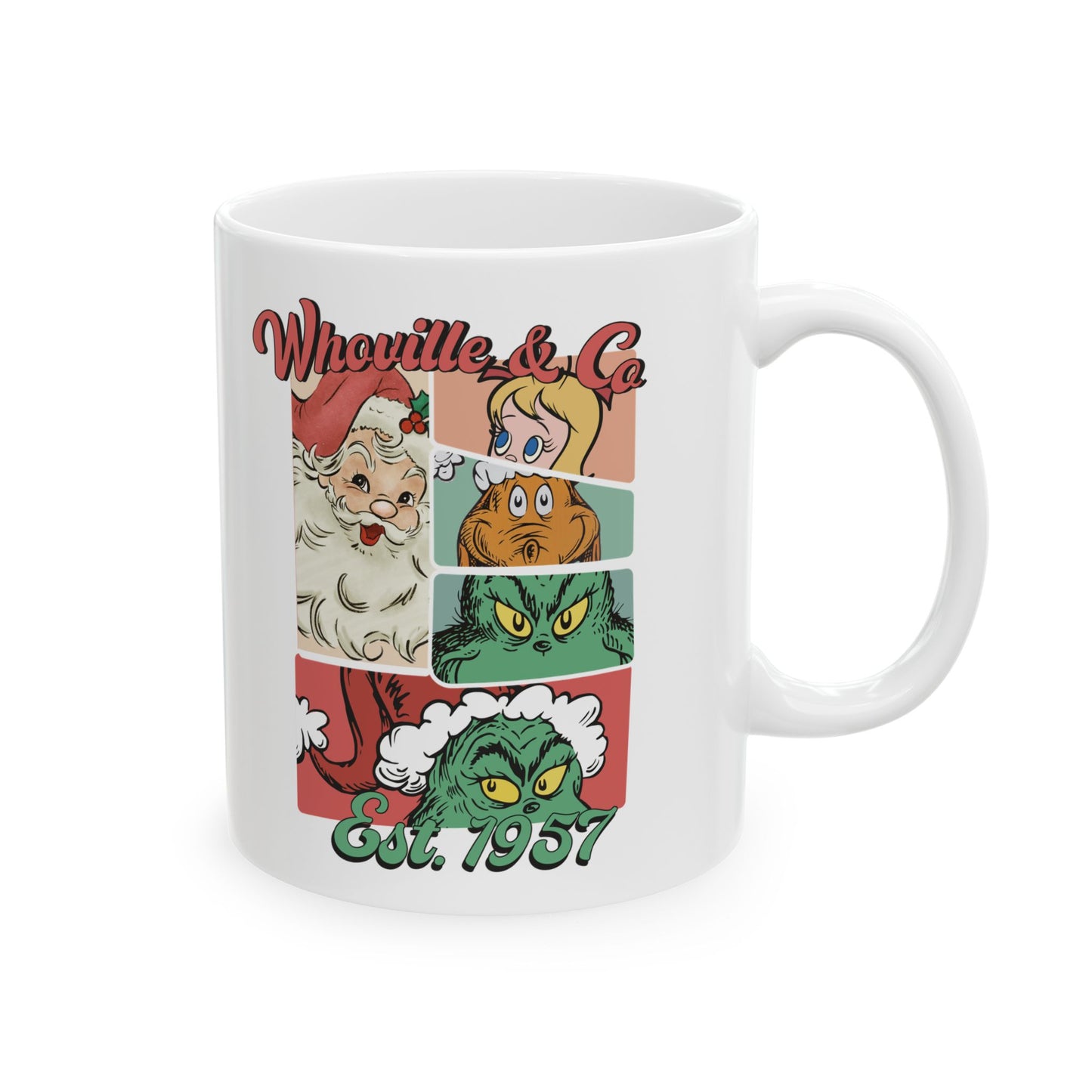 Retro Whoville Ceramic Mug, (11oz)/ Christmas Movie Mug