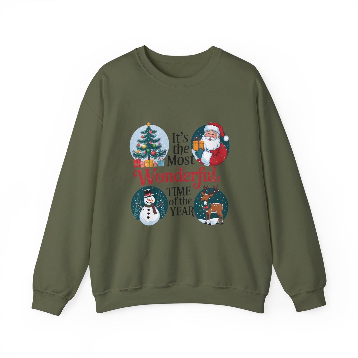 Retro Christmas Unisex Heavy Blend™ Crewneck Sweatshirt