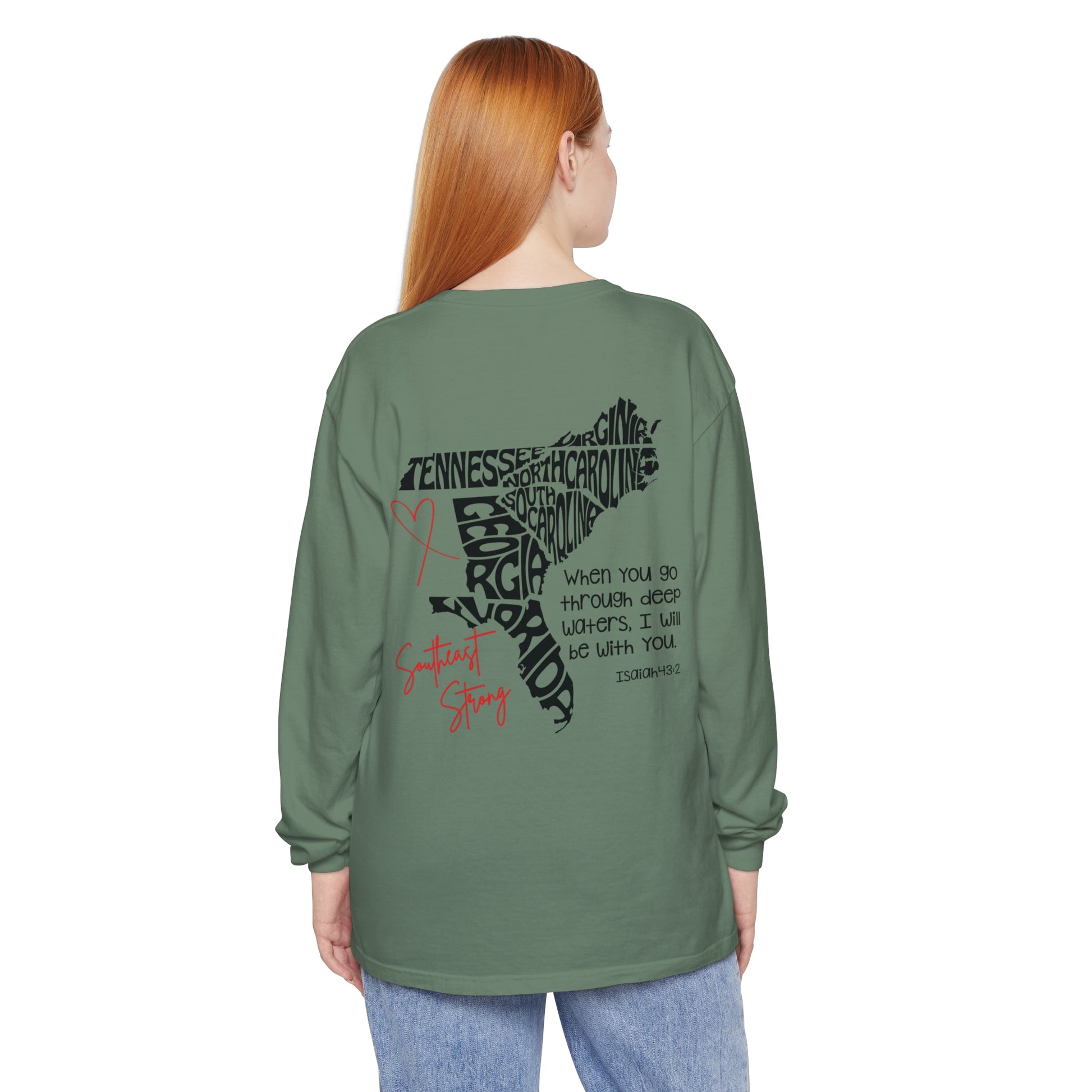 Southeast Strong Unisex Comfort Color Long Sleeve Tee/Front and Back Design