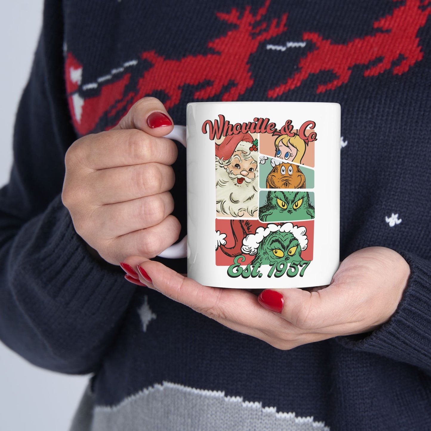 Retro Whoville Ceramic Mug, (11oz)/ Christmas Movie Mug