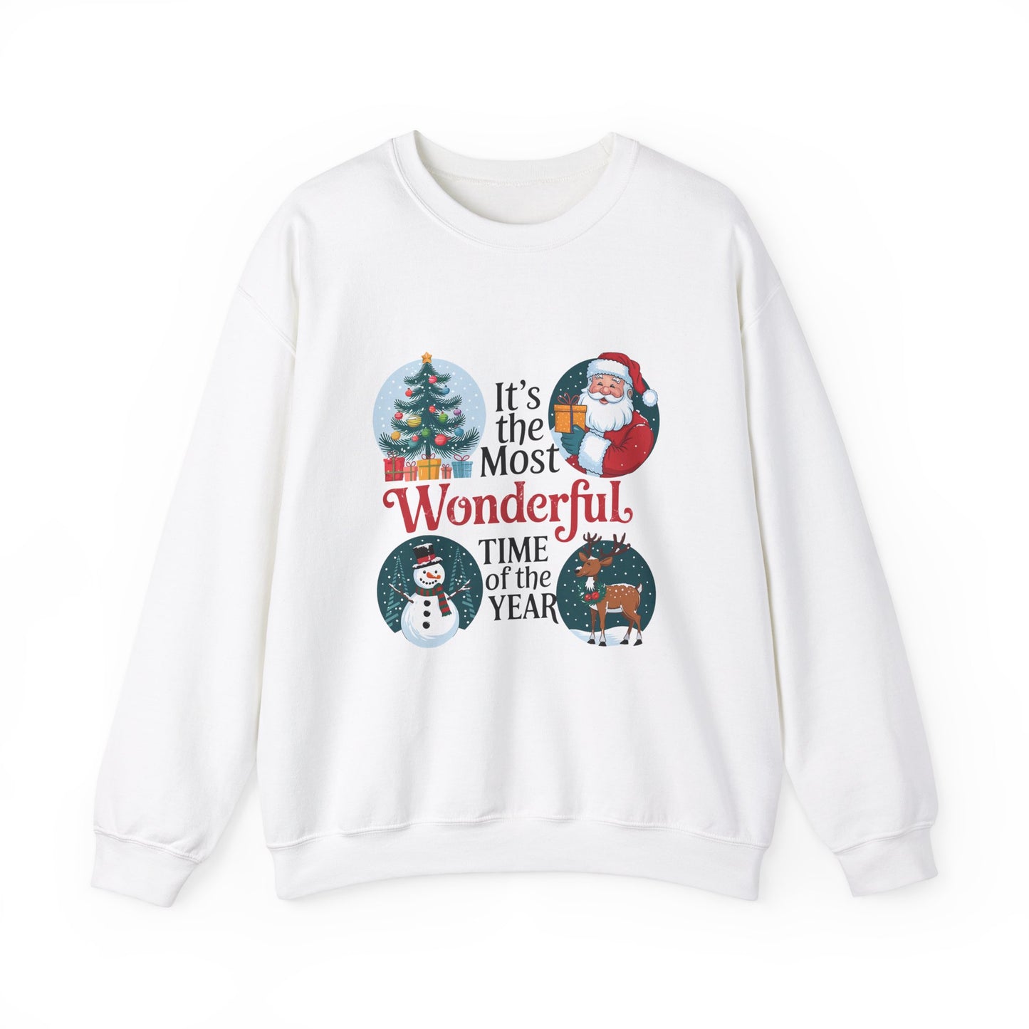 Retro Christmas Unisex Heavy Blend™ Crewneck Sweatshirt