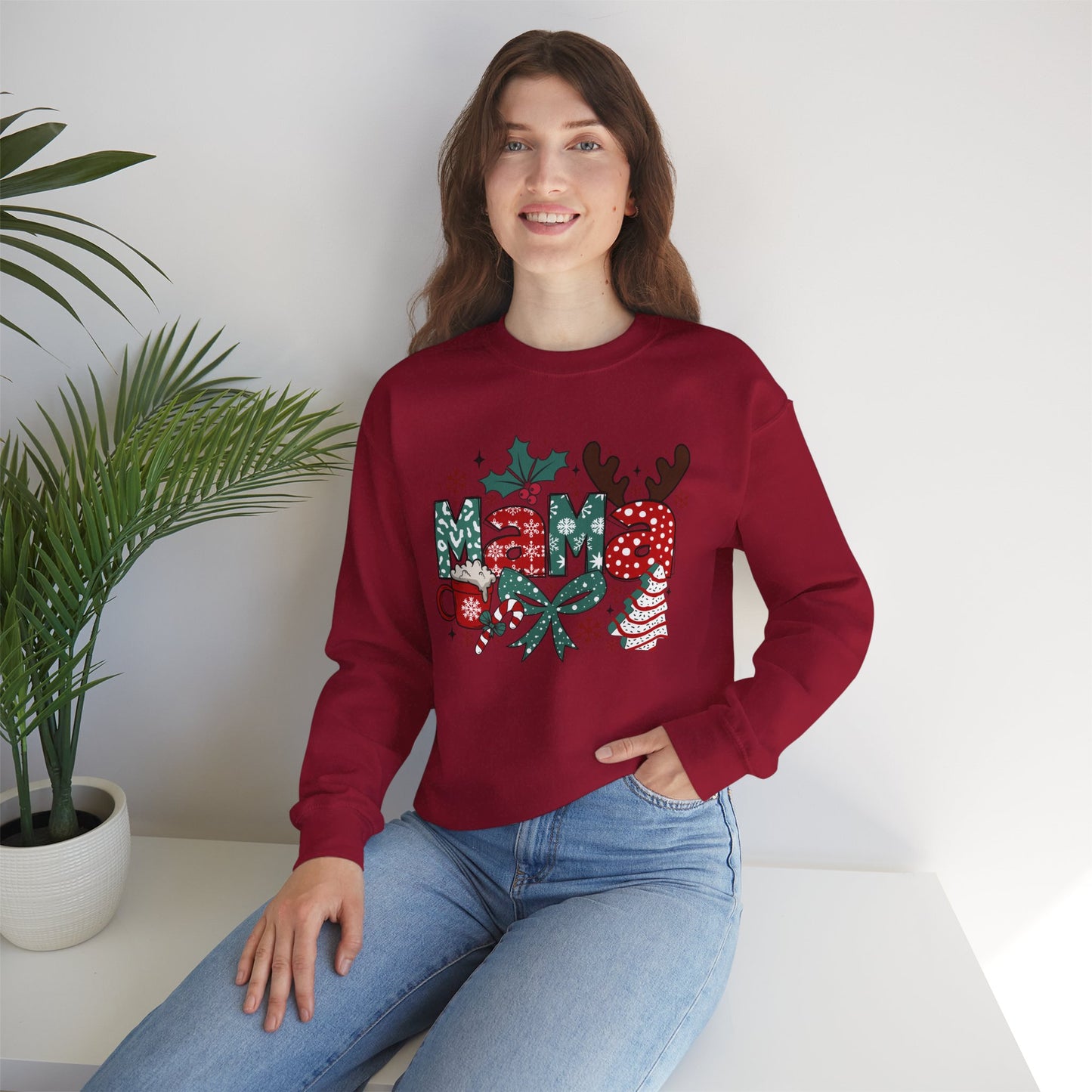 Mama Christmas Unisex Crewneck Sweatshirt