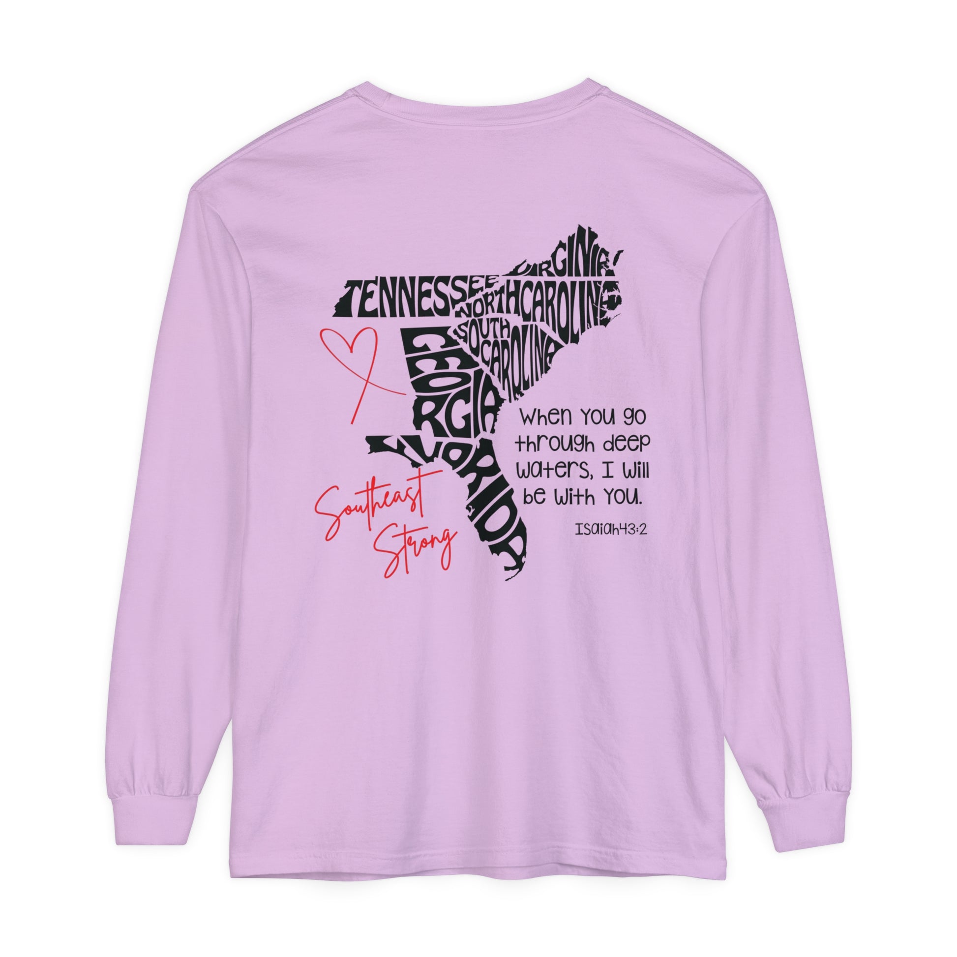 Southeast Strong Unisex Comfort Color Long Sleeve Tee/Front and Back Design