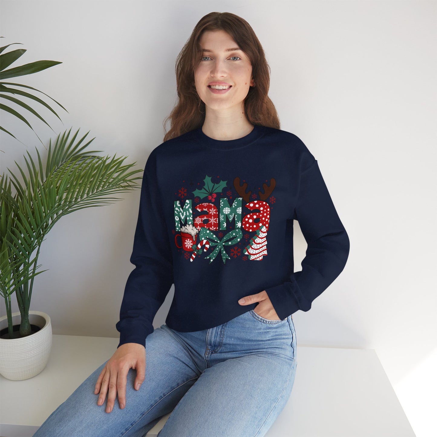 Mama Christmas Unisex Crewneck Sweatshirt