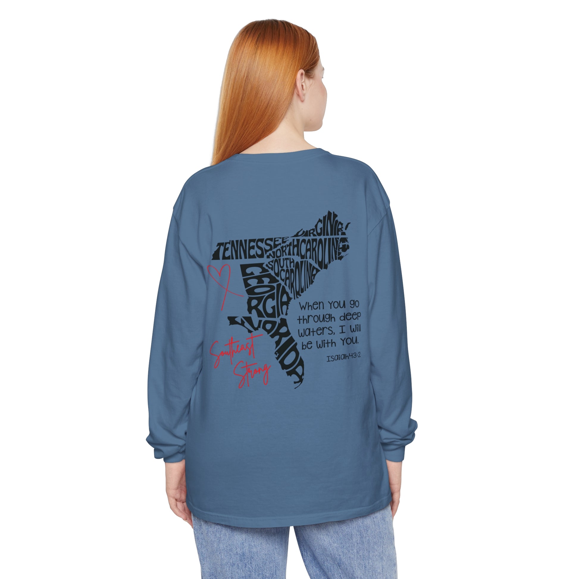 Southeast Strong Unisex Comfort Color Long Sleeve Tee/Front and Back Design