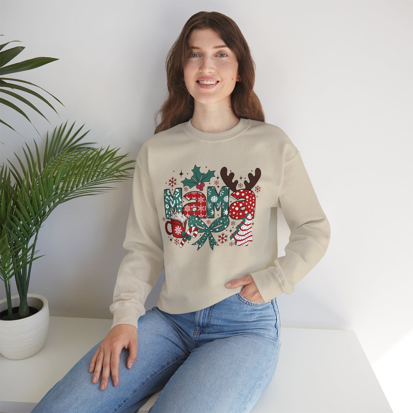 Mama Christmas Unisex Crewneck Sweatshirt