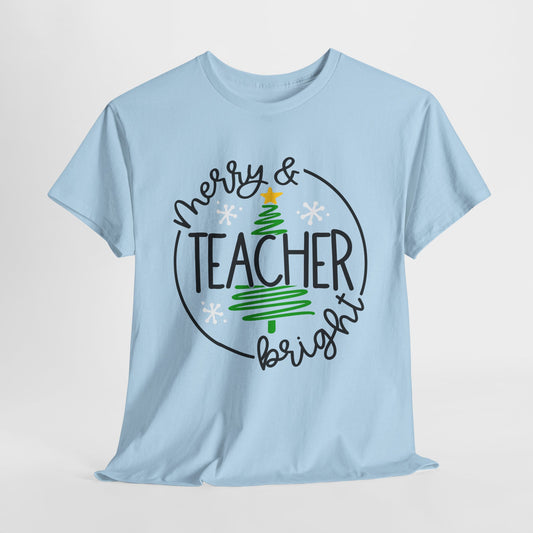 Teacher Christmas Unisex Heavy Cotton Tee/Teacher Holiday Shirt