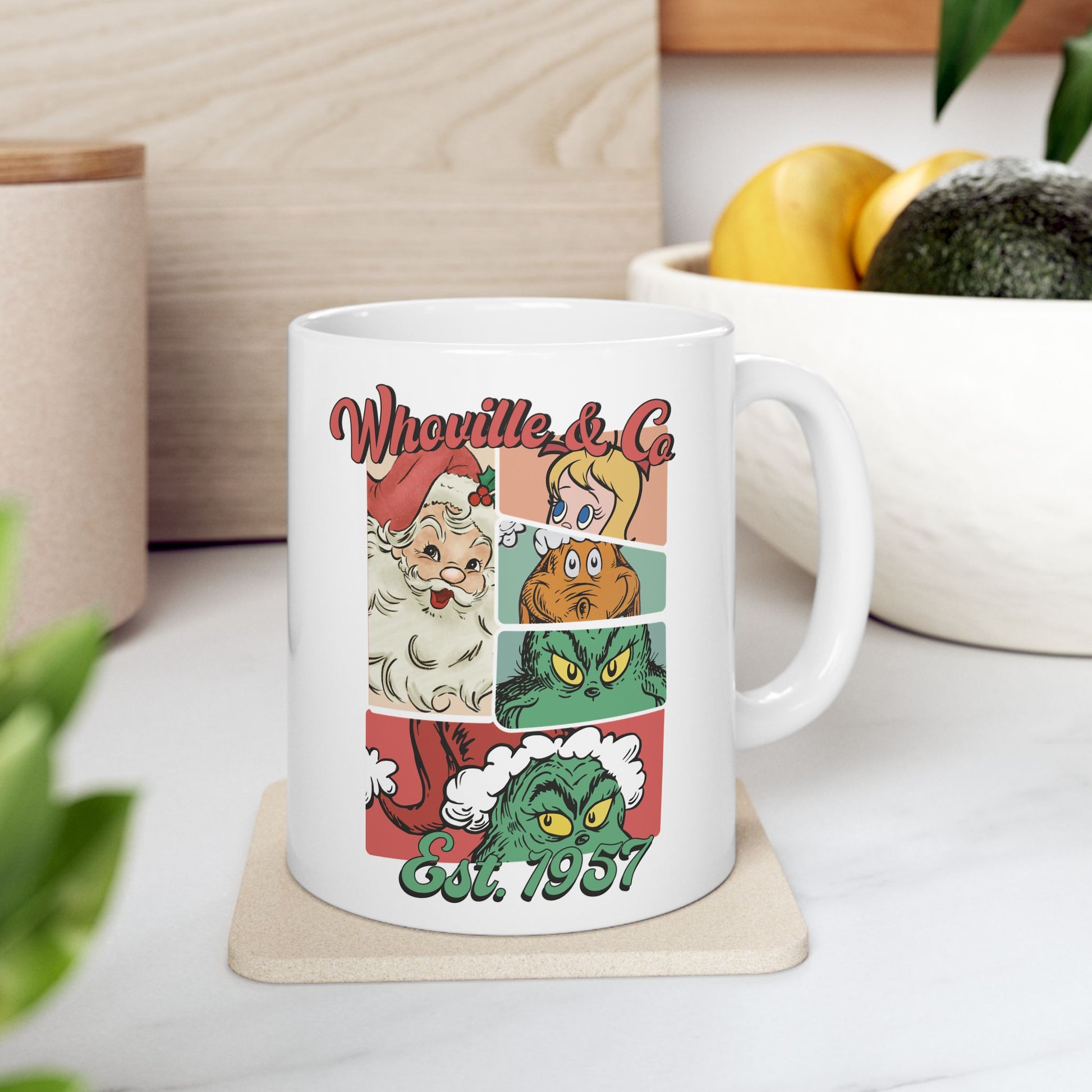 Retro Whoville Ceramic Mug, (11oz)/ Christmas Movie Mug