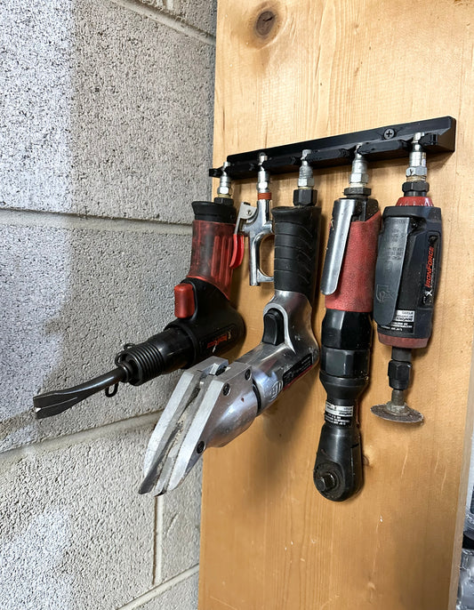 Five Slot Air Tool Holder/ Wall Mount 3D Printed