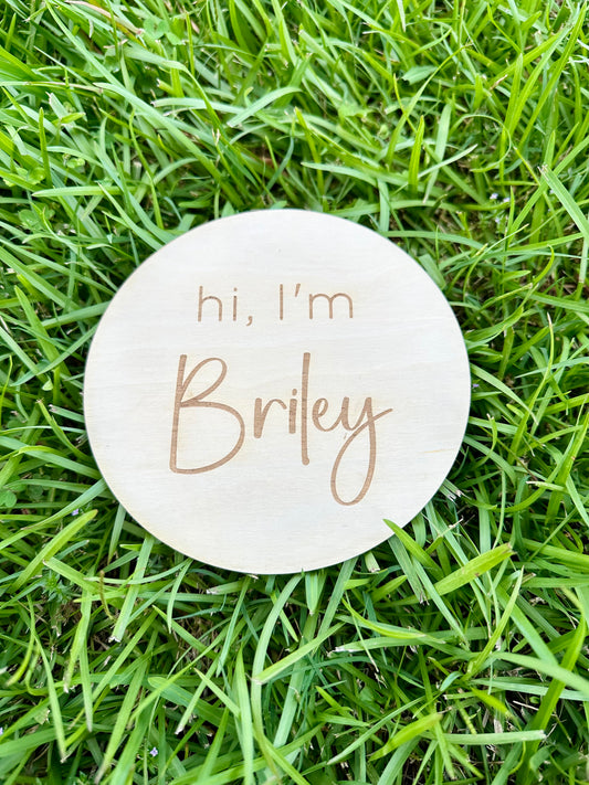 Baby name sign announcement/Hi i'm baby name