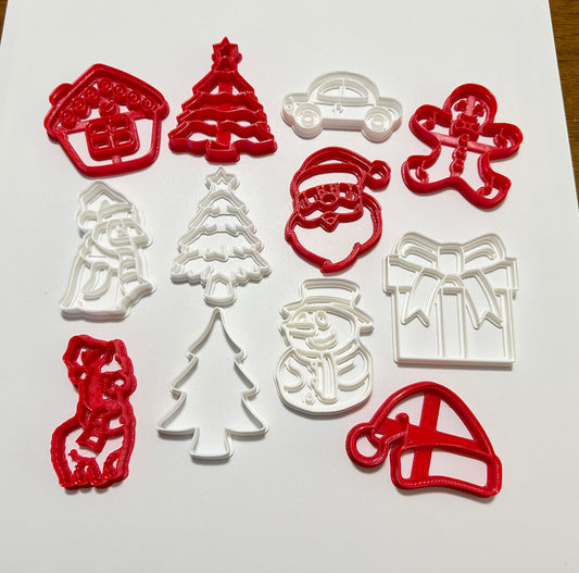 Christmas bundle cookie cutter/stamps/ set of 12