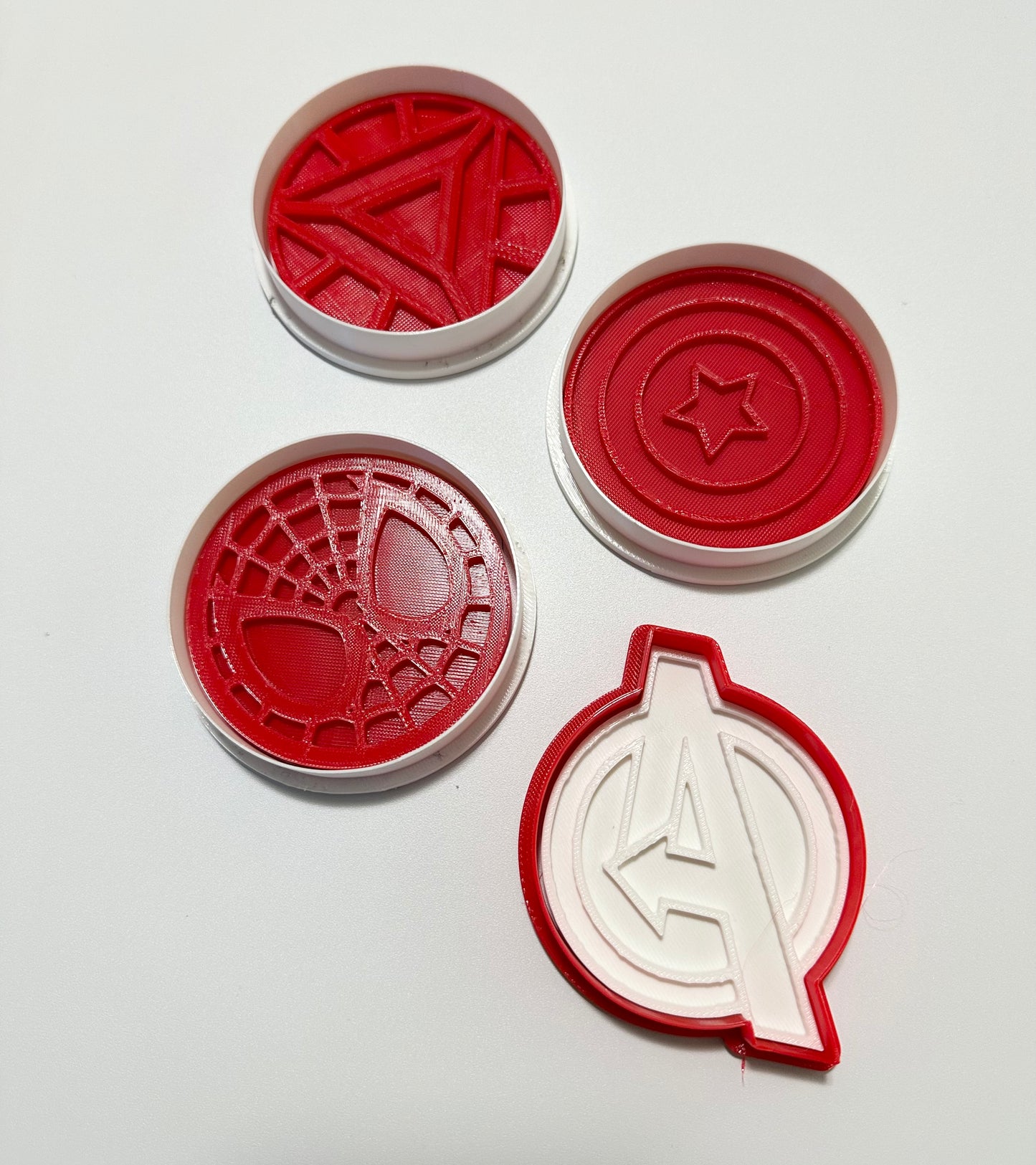 Marvel inspired cookie cutter stamp set/set of 4