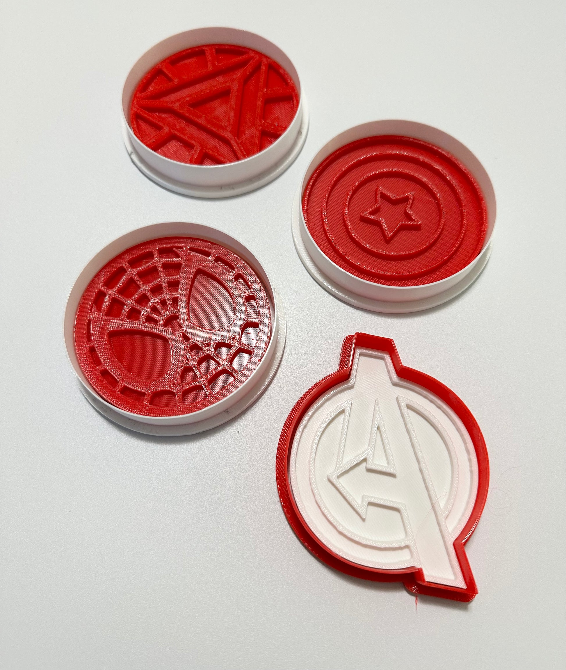 Marvel inspired cookie cutter stamp set/set of 4