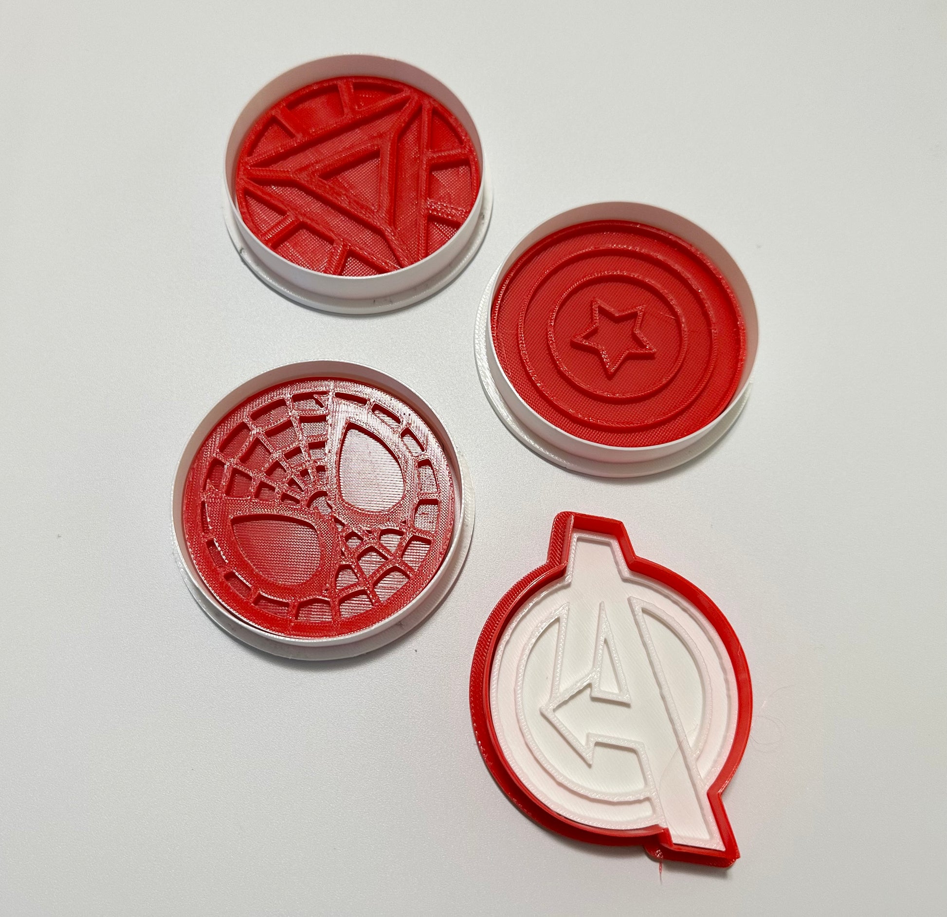 Marvel inspired cookie cutter stamp set/set of 4