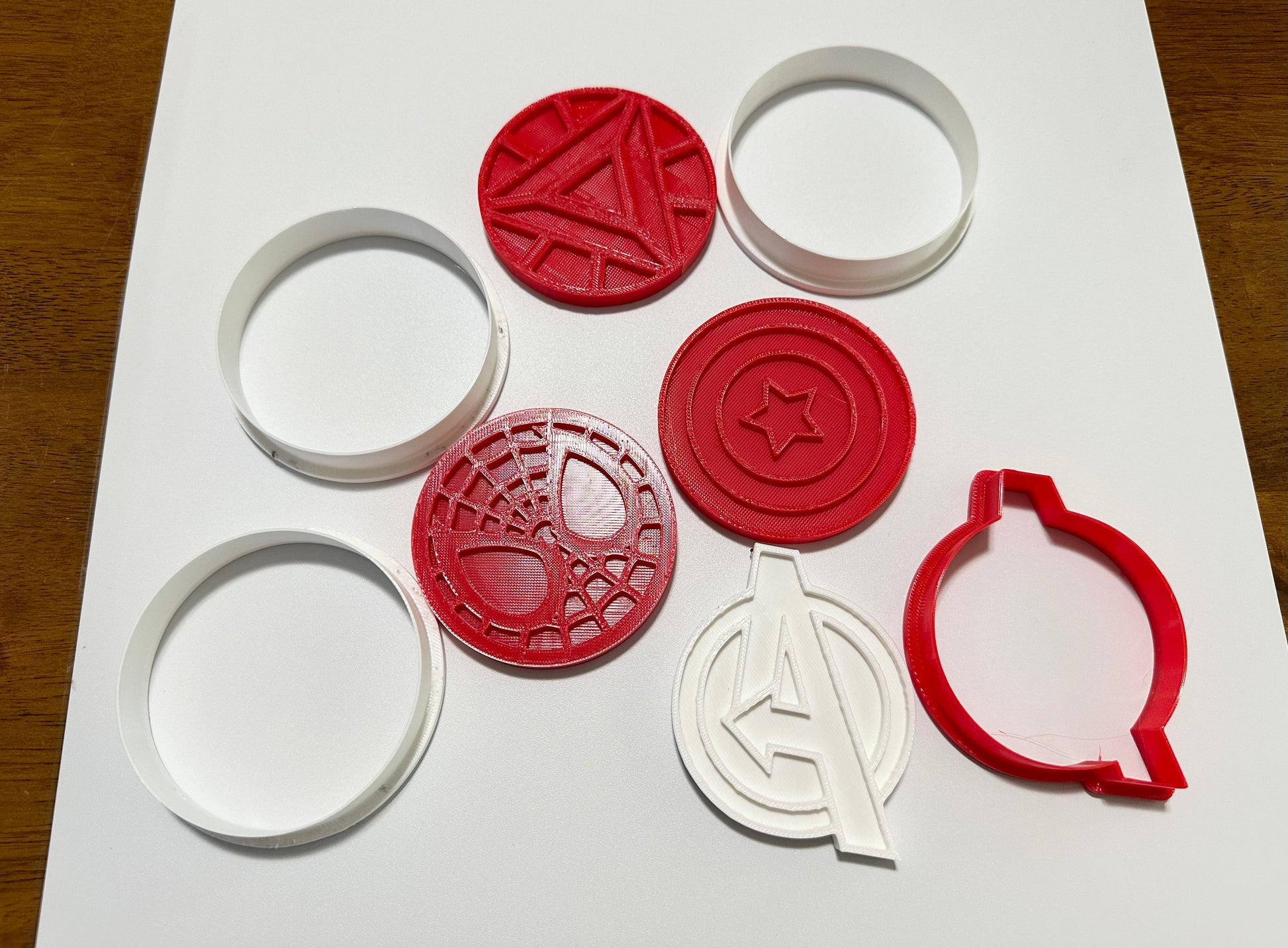 Marvel inspired cookie cutter stamp set/set of 4