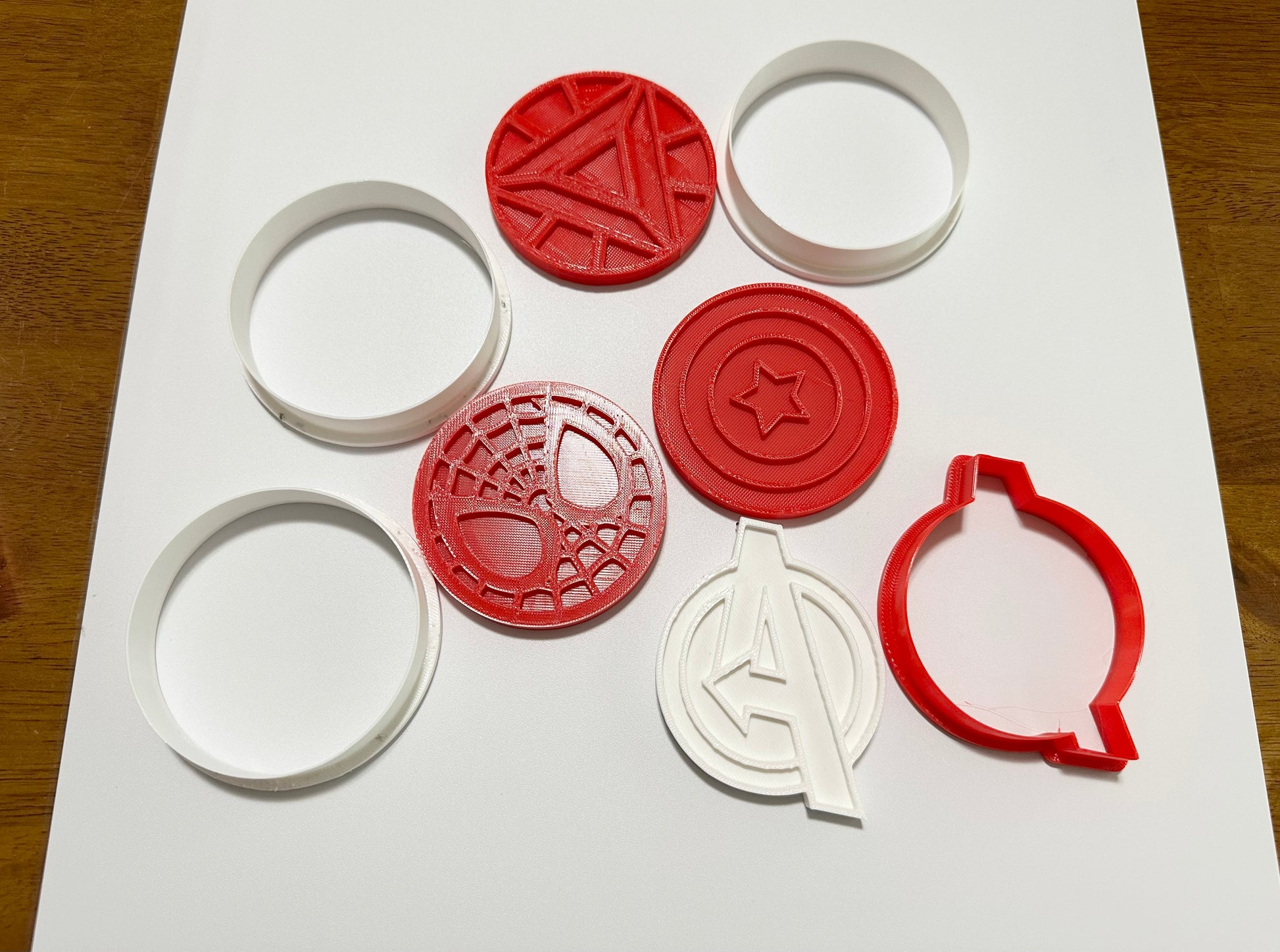 Marvel inspired cookie cutter stamp set/set of 4