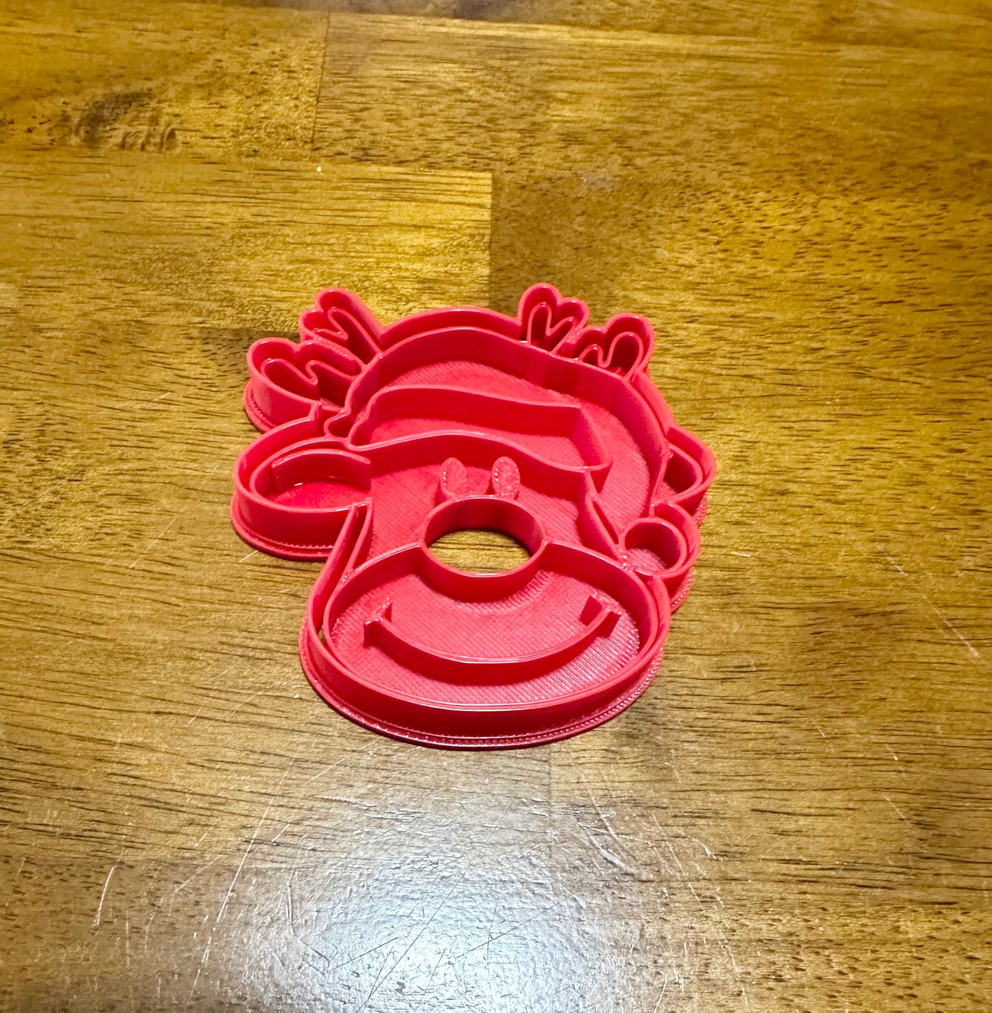 Rudolph cookie cutter / stamp /Friendly Rudolph Cookie Cutter