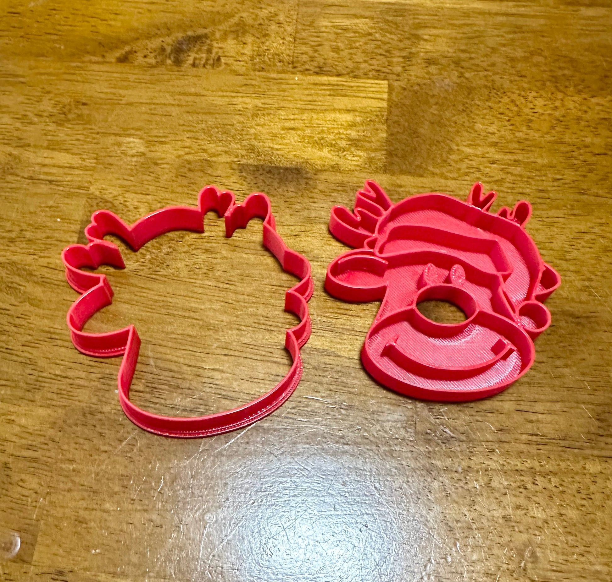 Rudolph cookie cutter / stamp /Friendly Rudolph Cookie Cutter