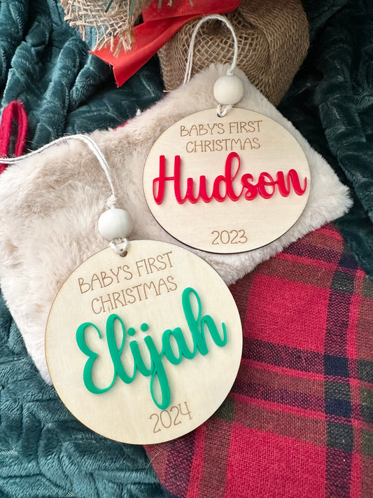 Baby's First Christmas Ornament/ Personalized