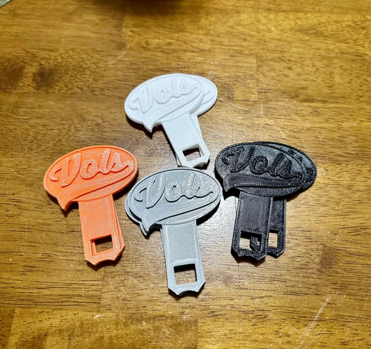 2 Universal Tennessee Vols Car Seat Belt Buckle Clip/TN Vols keychain