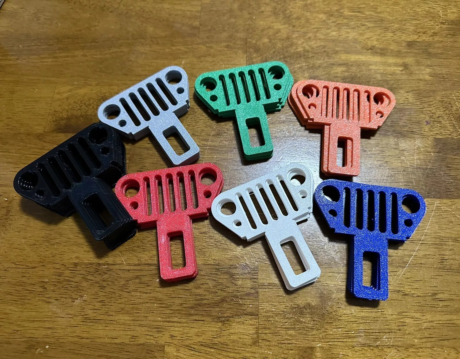 2 Universal Jeep design Car Seat Belt Clips/ keychain